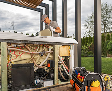 hot tub installation and sauna installation