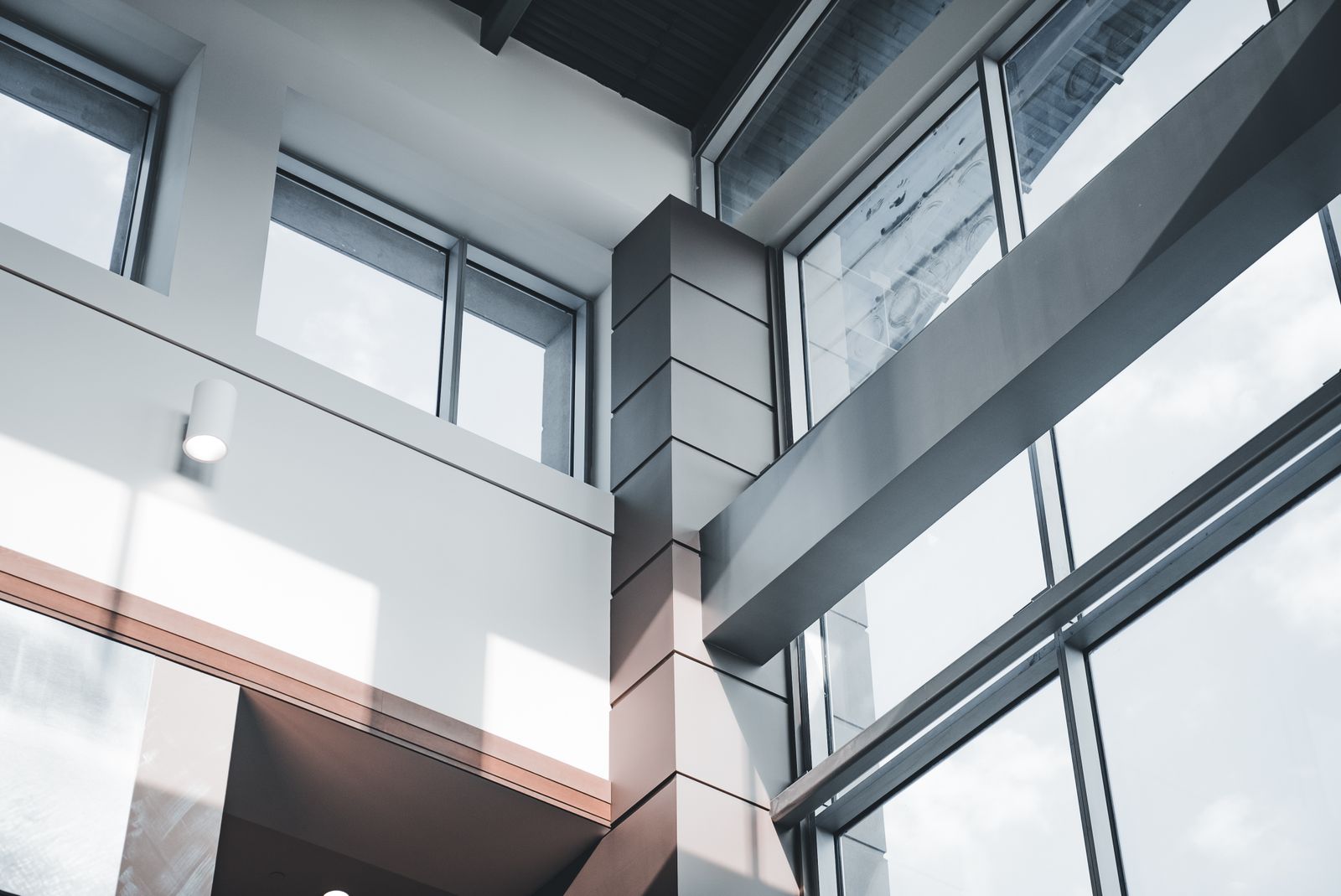 Modern commercial building in Orange County served by Pelican Coast Electric commercial electricians